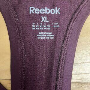 Reebok Racer back tank with mesh, XL, Burgundy